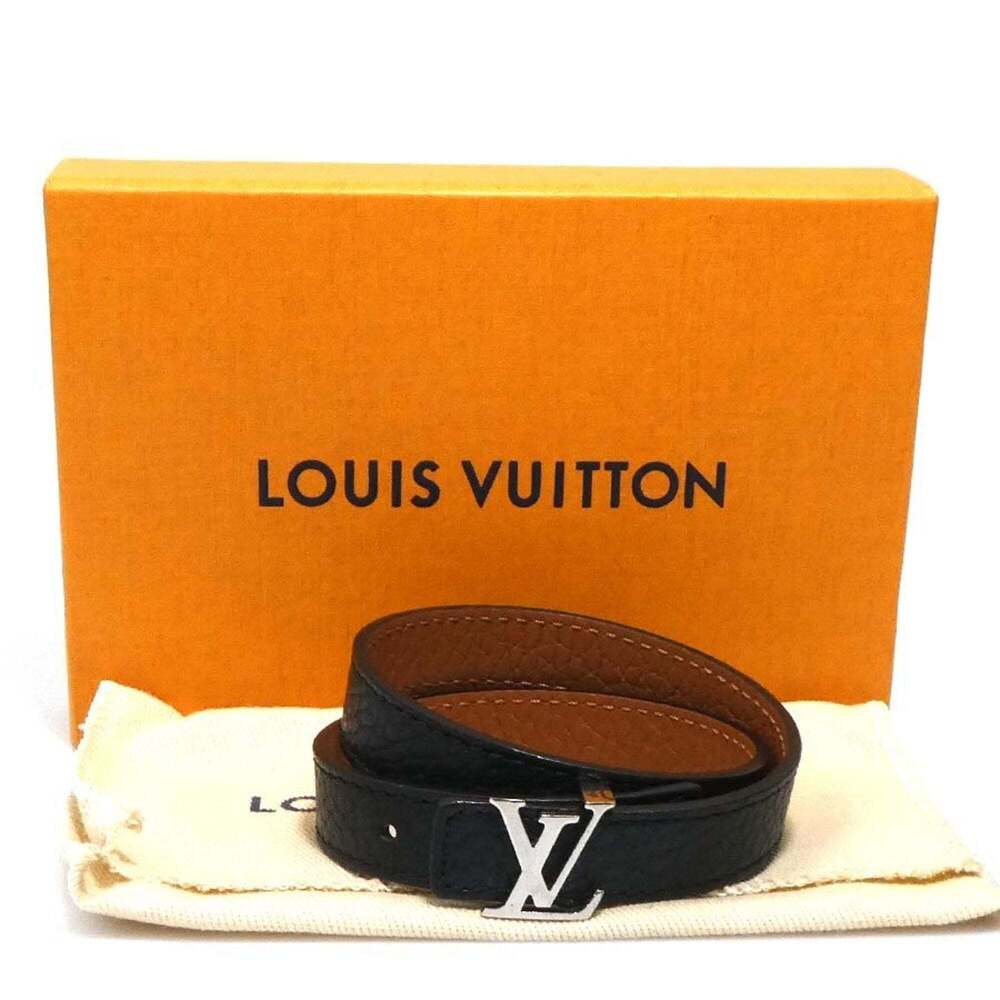 LOUIS VUITTON Black Leather Charm Bracelet - Picture 10 of 10